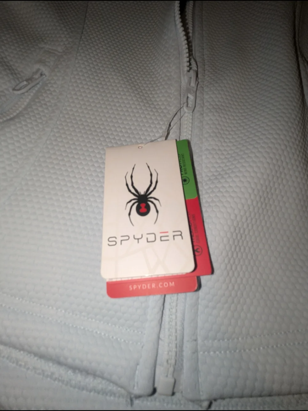 Spyder Light Blue Teddy Full-Zip Kids Jacket